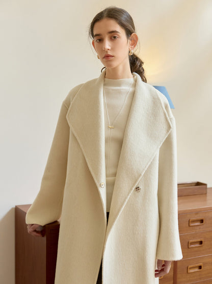 Manteau long surdimensionné élégant style portefeuille