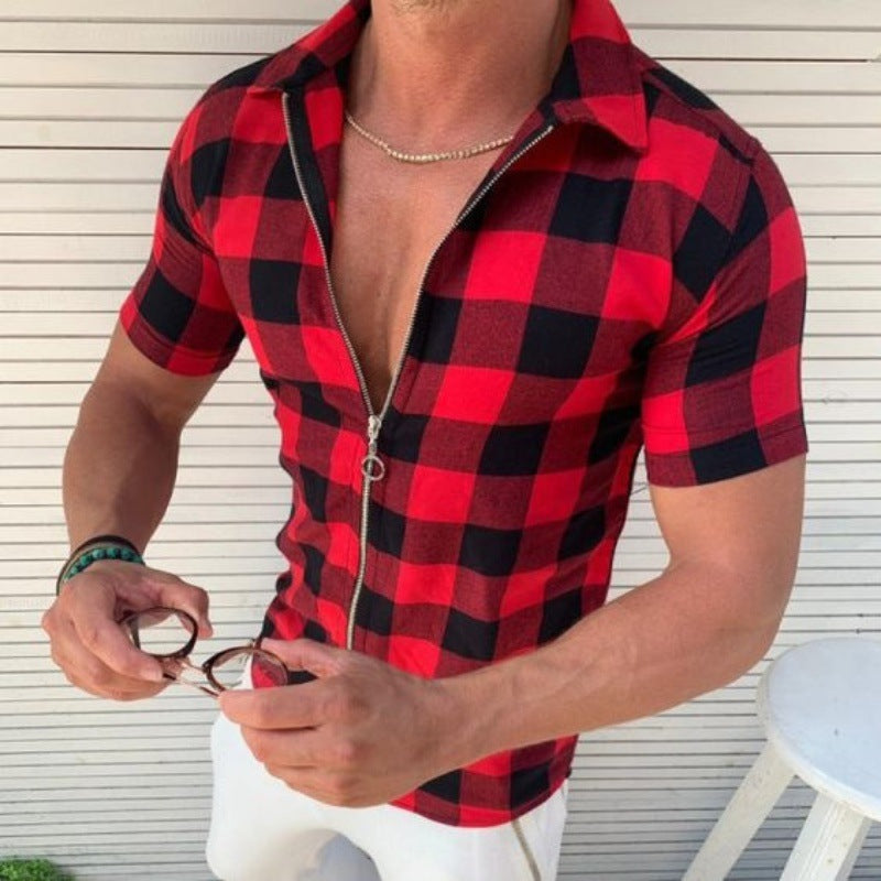 Chemise d'été à manches courtes pour homme, style moderne