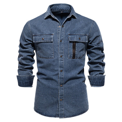 Herren Jeanshemd Modern Stil - IdealeKleiden
