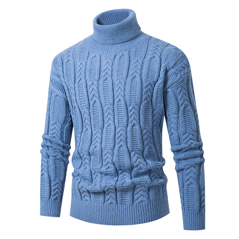 Pull col roulé structuré pour homme Design élégant