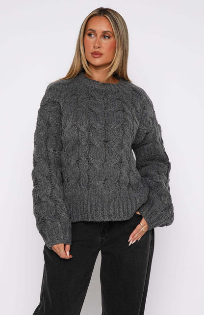 Pull Femme Maille Épaisse Torsadée Moderne