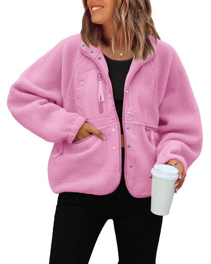 Veste polaire femme douce et chaude avec poches