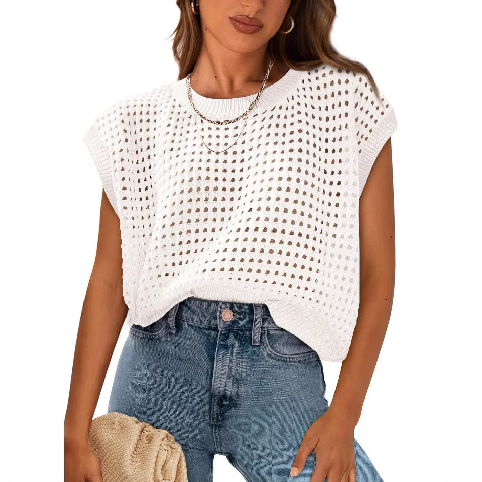 Haut tricoté femme, ajouré, aéré et tendance