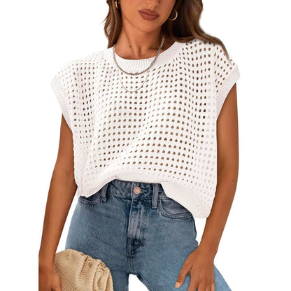 Haut tricoté femme, ajouré, aéré et tendance