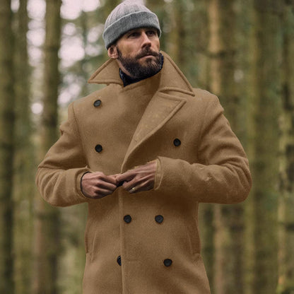 Manteau élégant pour homme, double boutonnage, de haute qualité