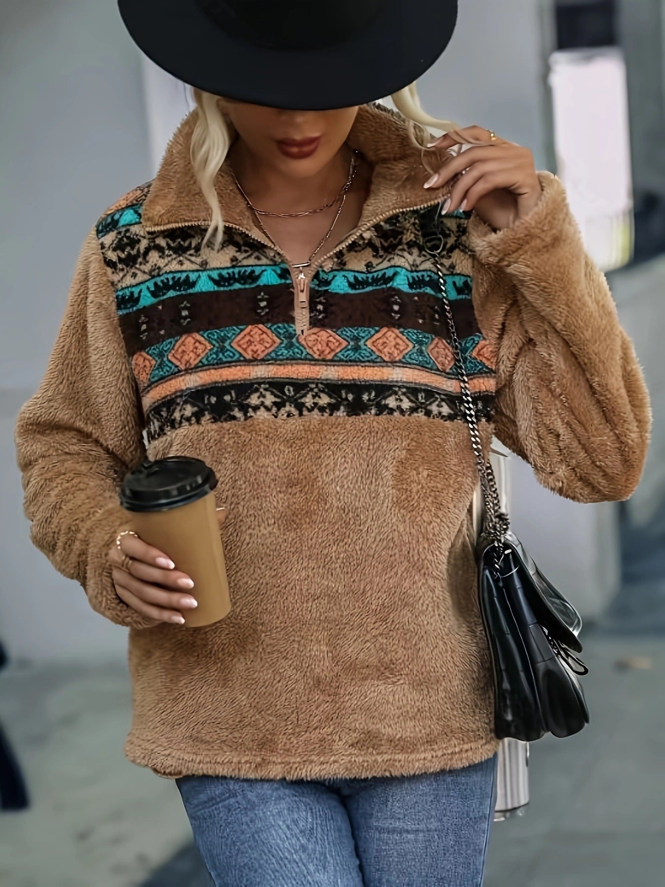 Pull polaire femme coloré moderne élégant