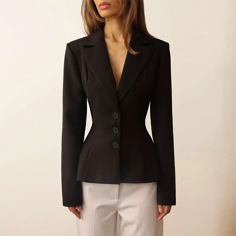 Blazer Femme Élégant Coupe Affaires