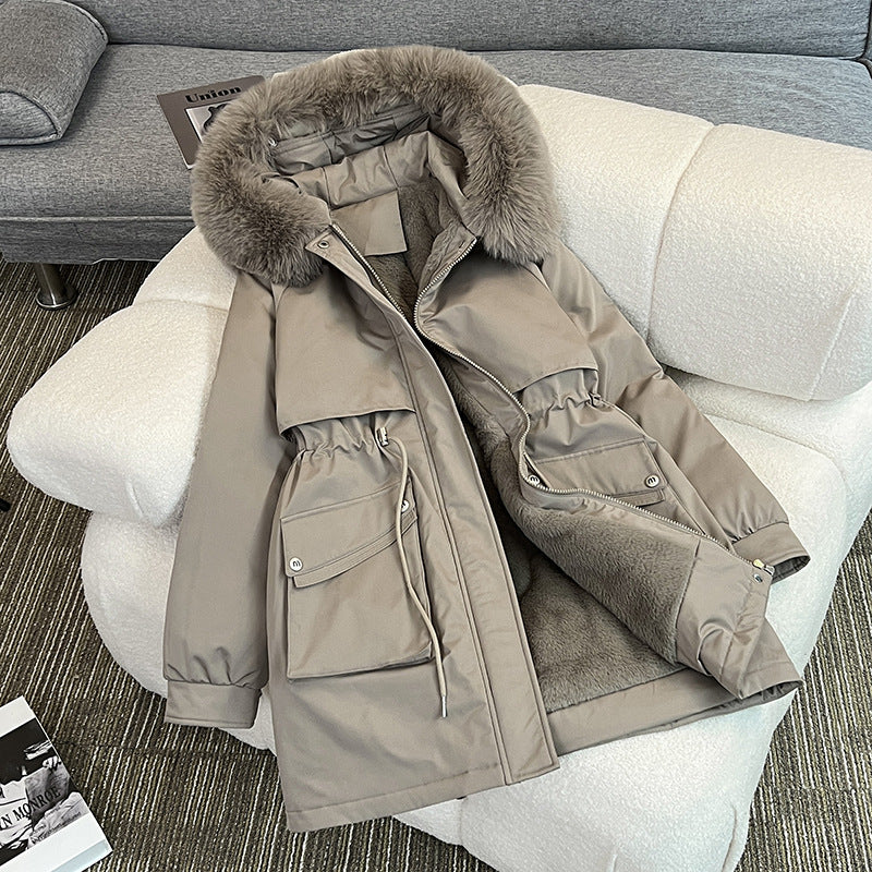 Parka d'hiver pour femme, moderne et douillet, avec poches
