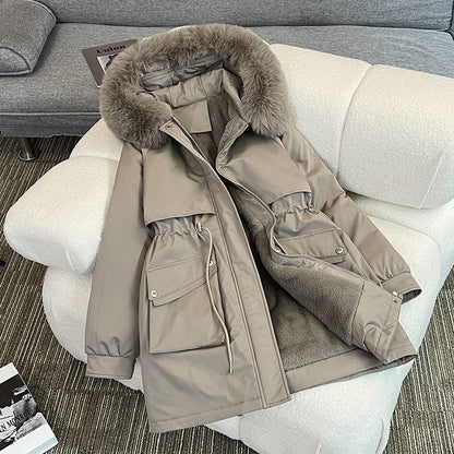 Parka d'hiver pour femme, moderne et douillet, avec poches