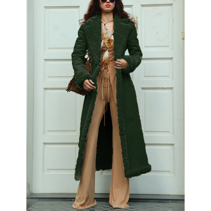 Manteau en fausse fourrure de luxe pour femme Hiver