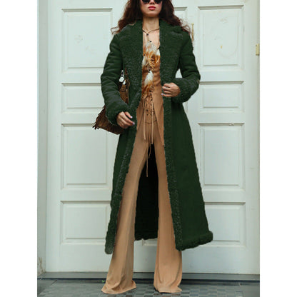 Manteau en fausse fourrure de luxe pour femme Hiver