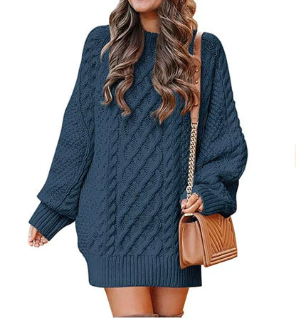 Robe pull douce pour femmeManches longues