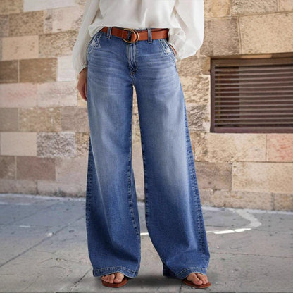Pantalon large femme de qualité supérieure à taille haute