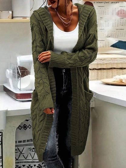 Gilet Femme Décontracté Long Grandes Poches