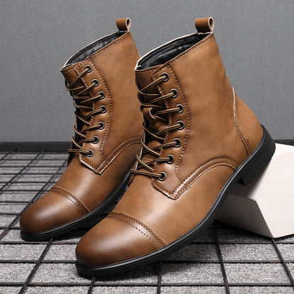 Bottes montantes pour hommes à lacets de haute qualité