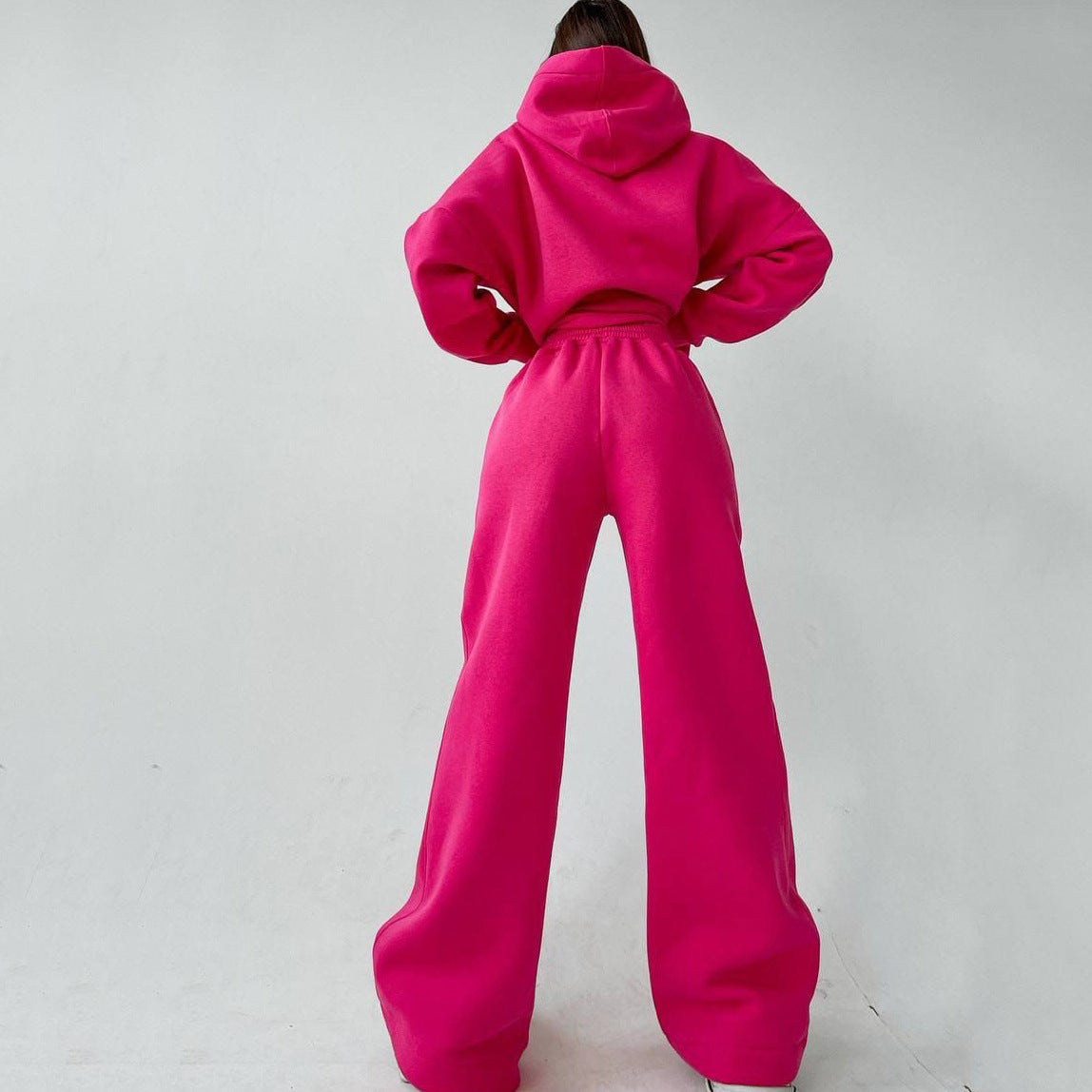Ensemble sweat à capuche oversize décontracté et pantalon large pour femme