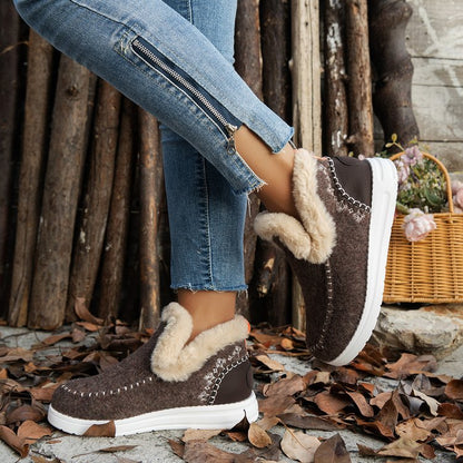 Bottes d'hiver pour femmes, chaudes, douces, robustes