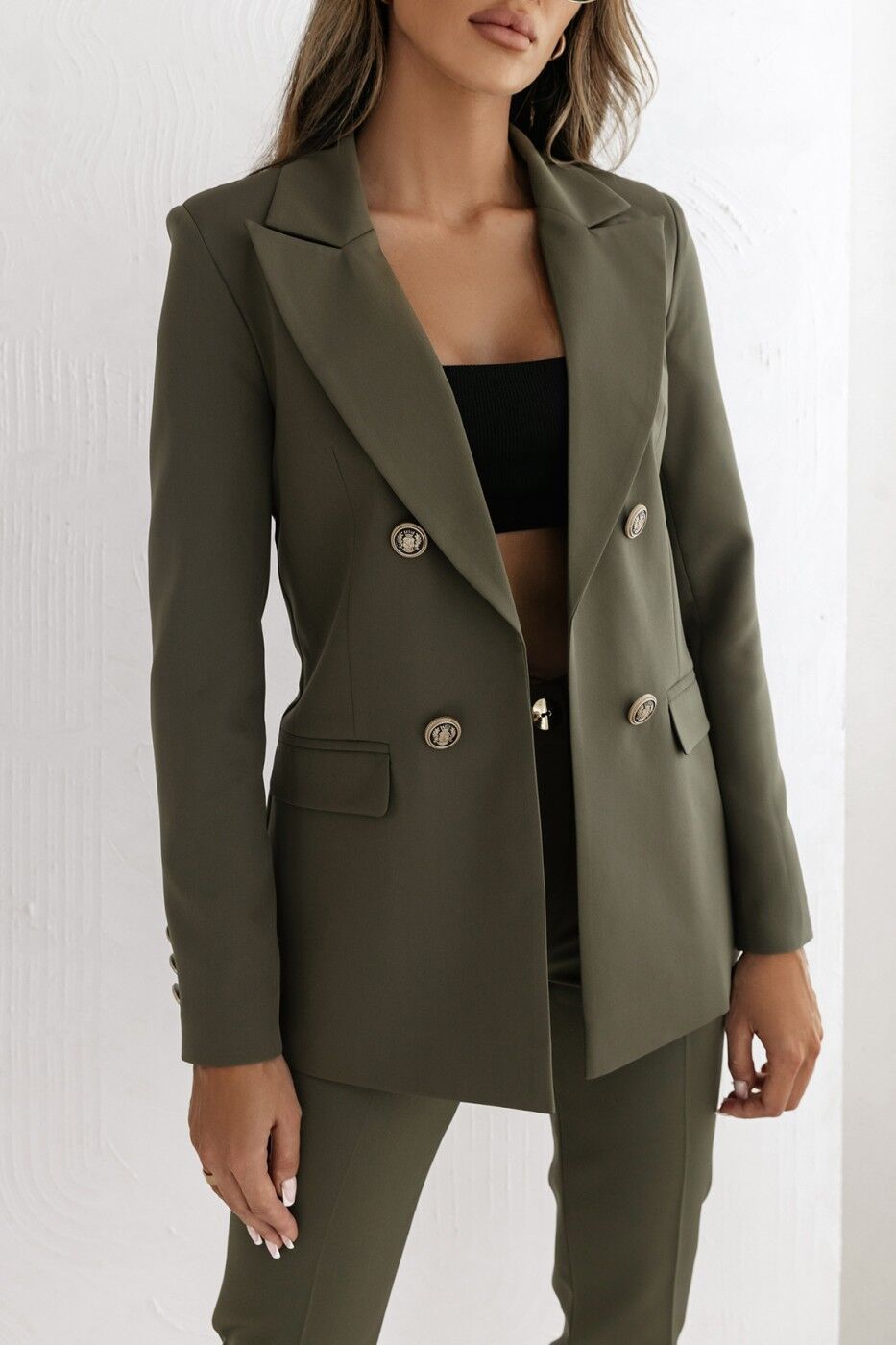 Vêtements pour femmes élégants Coupe cintrée Double boutonnage