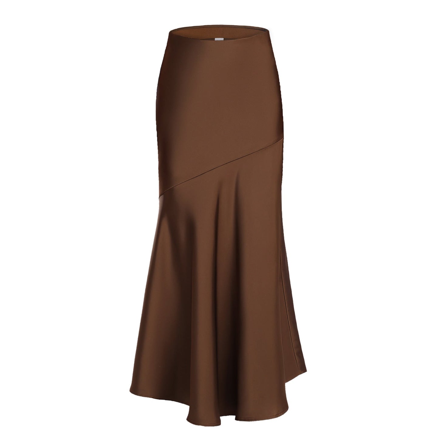 Jupe longue femme Élégante Fluide Coutures en diagonale