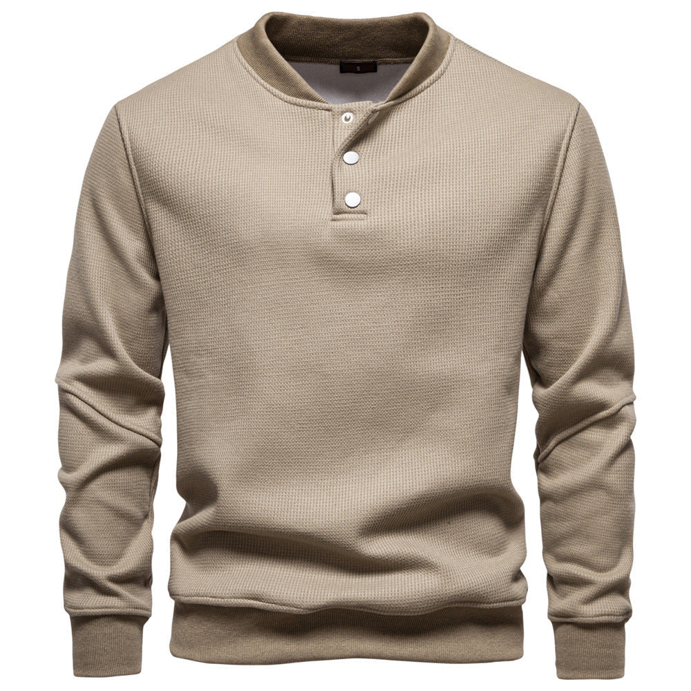 Pull-over homme à manches longues texturé moderne