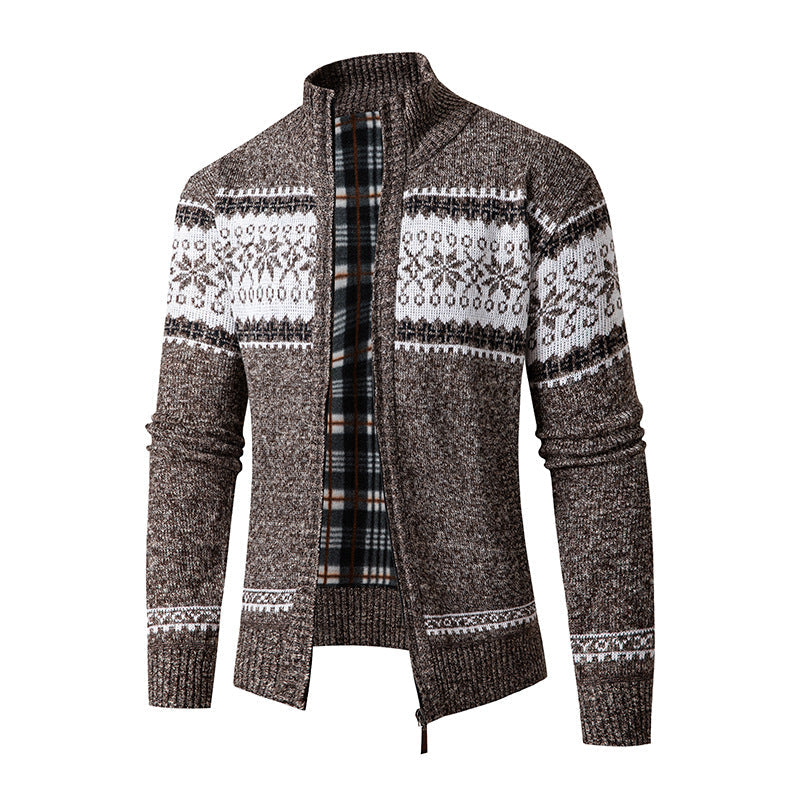 Cardigan homme moderne à col montant