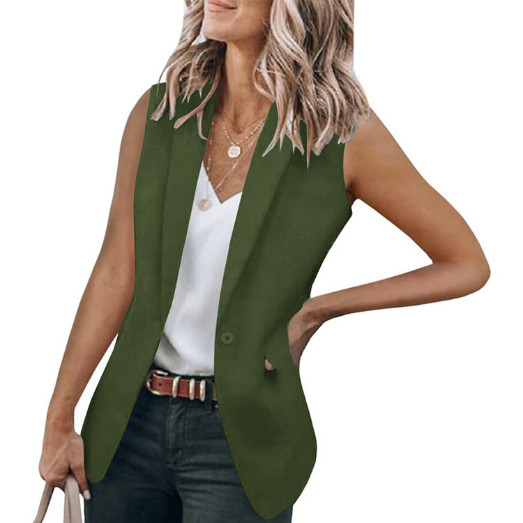 Blazer sans manches pour femme Moderne Élégant