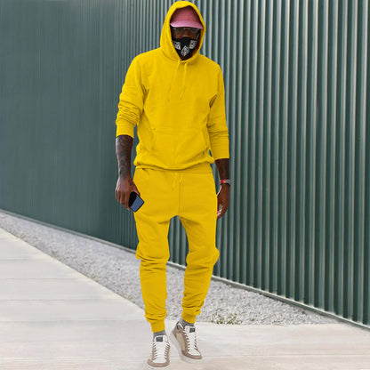 Survêtement de sport pour hommes, sweat à capuche, jogging, confortable