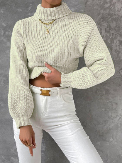 Pull femme moderne manches volumineuses