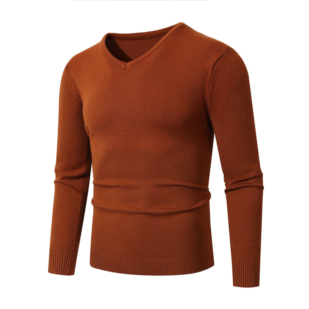 Pull homme col en V coton doux