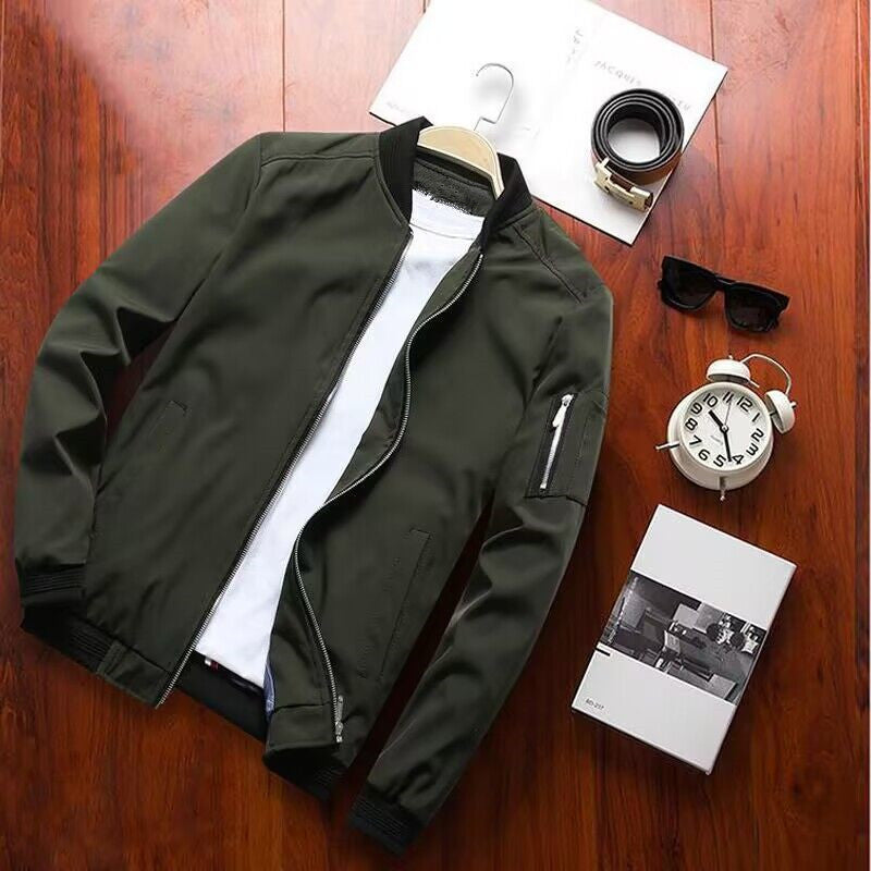 Blouson Bomber Homme Moderne Sportif Avec Poches