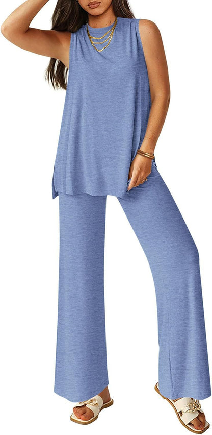 Ensemble Haut Léger et Pantalon Large pour Femme Tenue Confortable