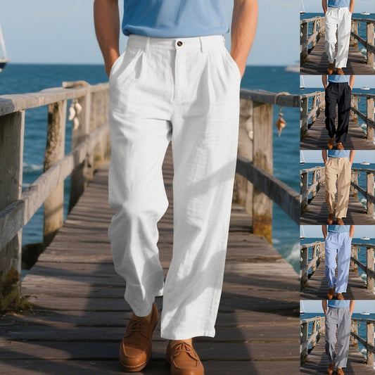 Herren Freizeithose Bequem Weich Elegant - IdealeKleiden