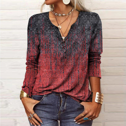 Chemise décontractée femme Manches longues Motif tendance