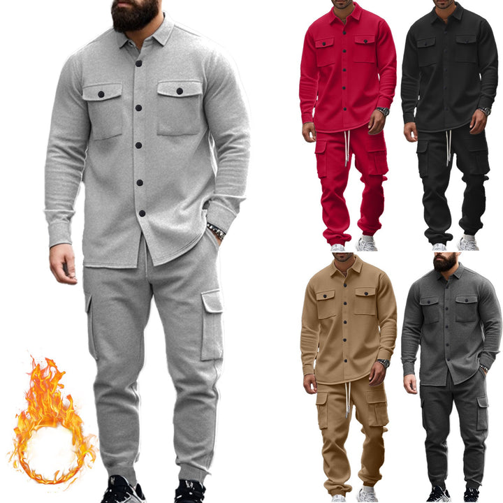 Herren Casual-Set: Bequeme Hose &amp; Lässiges Hemd - IdealeKleiden