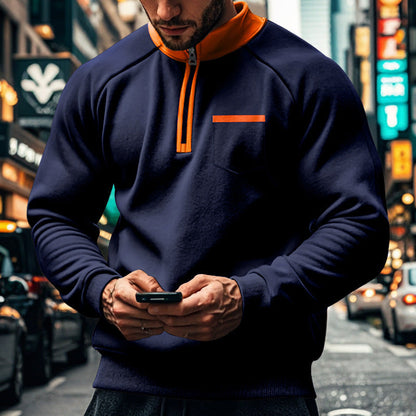 Pull de sport homme zippé court pratique