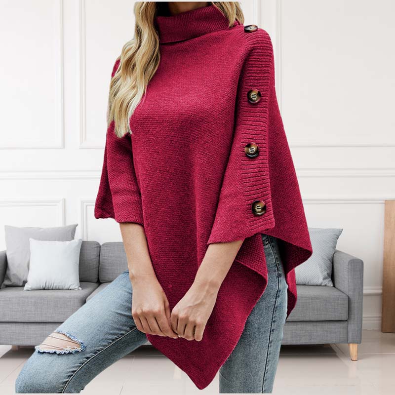 Poncho élégant en acrylique, chaud et chic