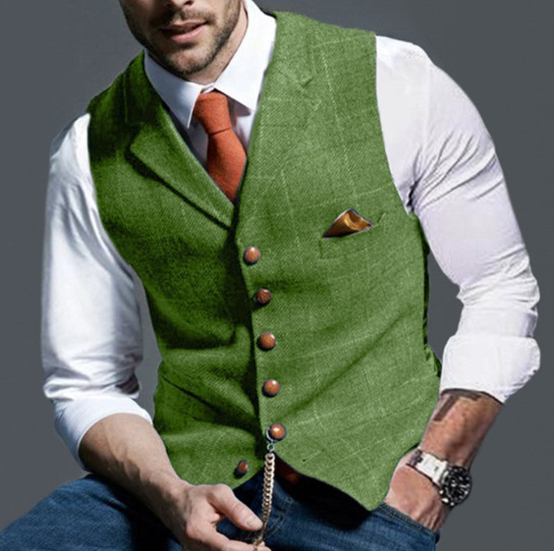Gilet Homme Élégant Coupe Slim Stylé