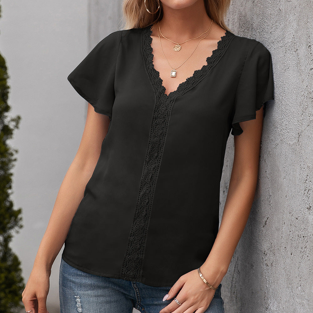 Chemisier en dentelle élégant pour femme - Robe de soirée