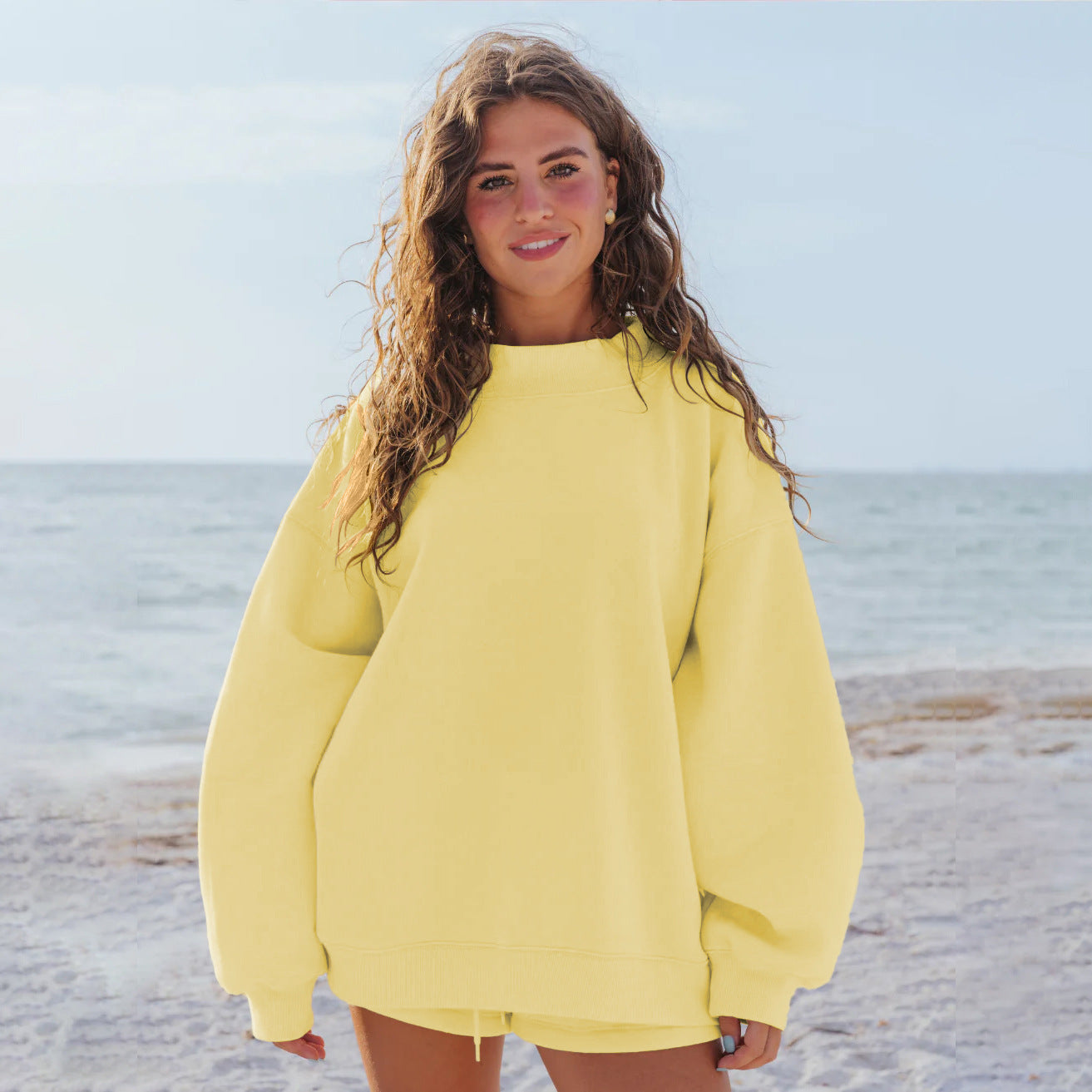 Sweat-shirt oversize femme Généreux Confortable