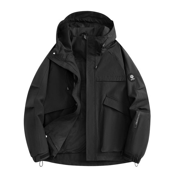 Veste Outdoor Homme Imperméable À Capuche Réglable