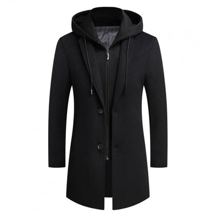 Veste longue femme Capuche amovible Doublure intérieure tendance