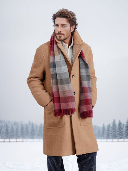 Manteau d'hiver homme élégant et chaud avec poches