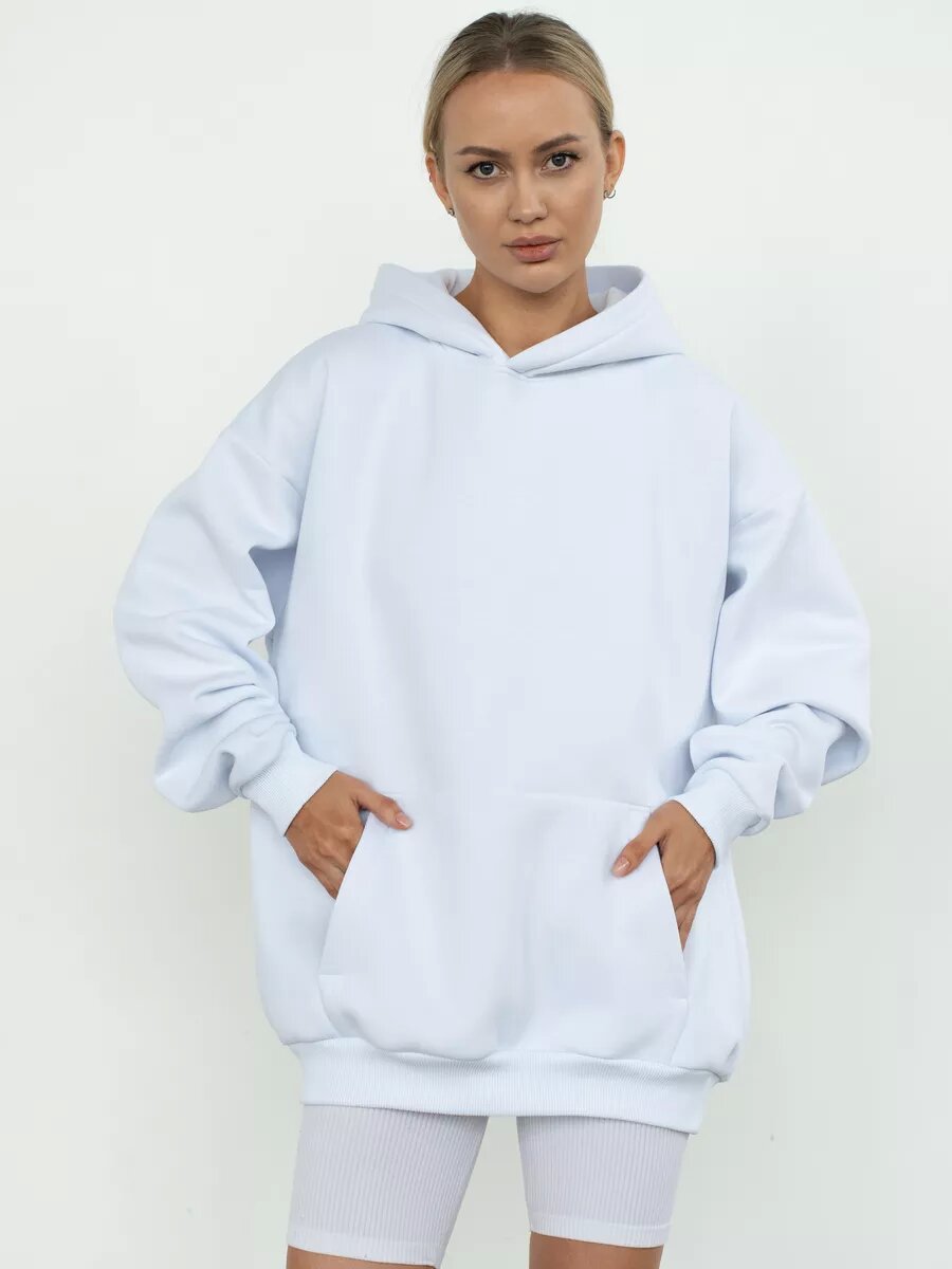 Grand Sweat à Capuche Doux et Moelleux pour Femmes avec Poche Kangourou