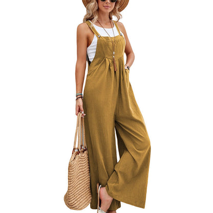 Combinaison Femme Moderne Jambes Larges Réglable