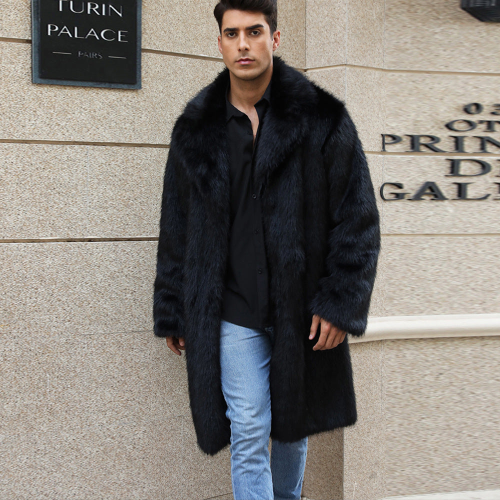 Veste de luxe en fourrure pour homme Design élégant