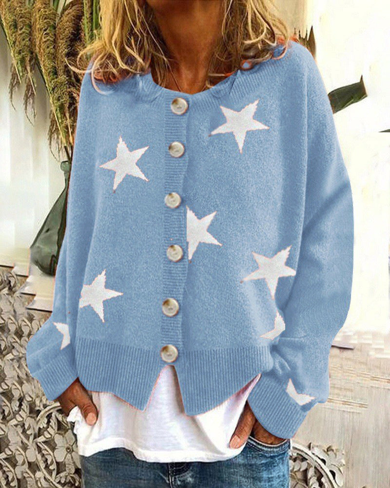 Cardigan femme motif étoiles Chic à porter