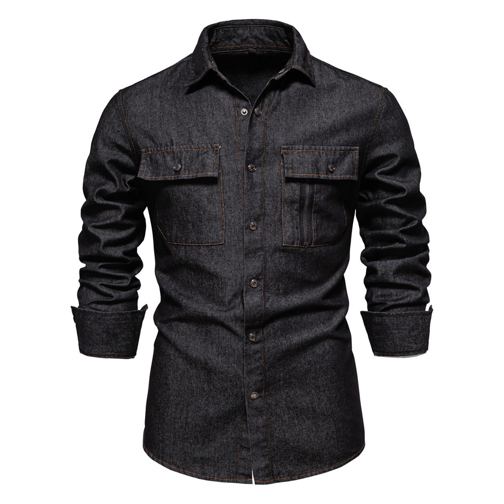 Chemise en jean homme style moderne