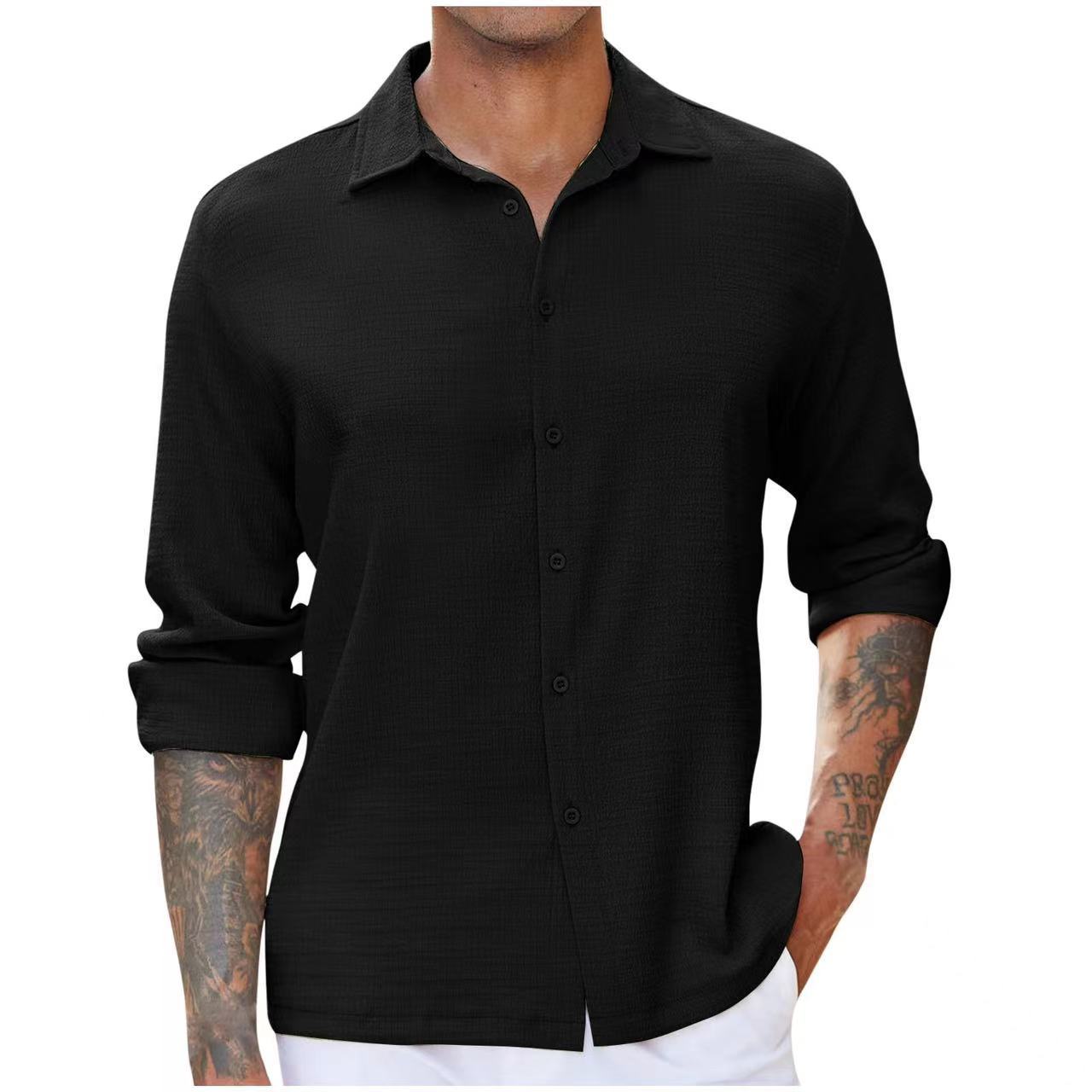 Chemise homme manches longues design élégant