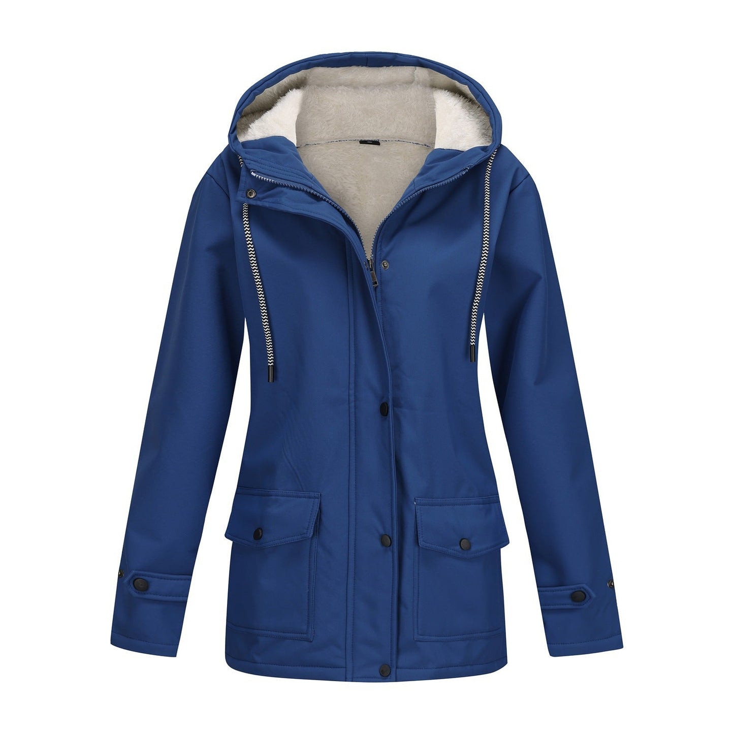 Veste d'hiver pour femme chaude polaire capuche extérieur