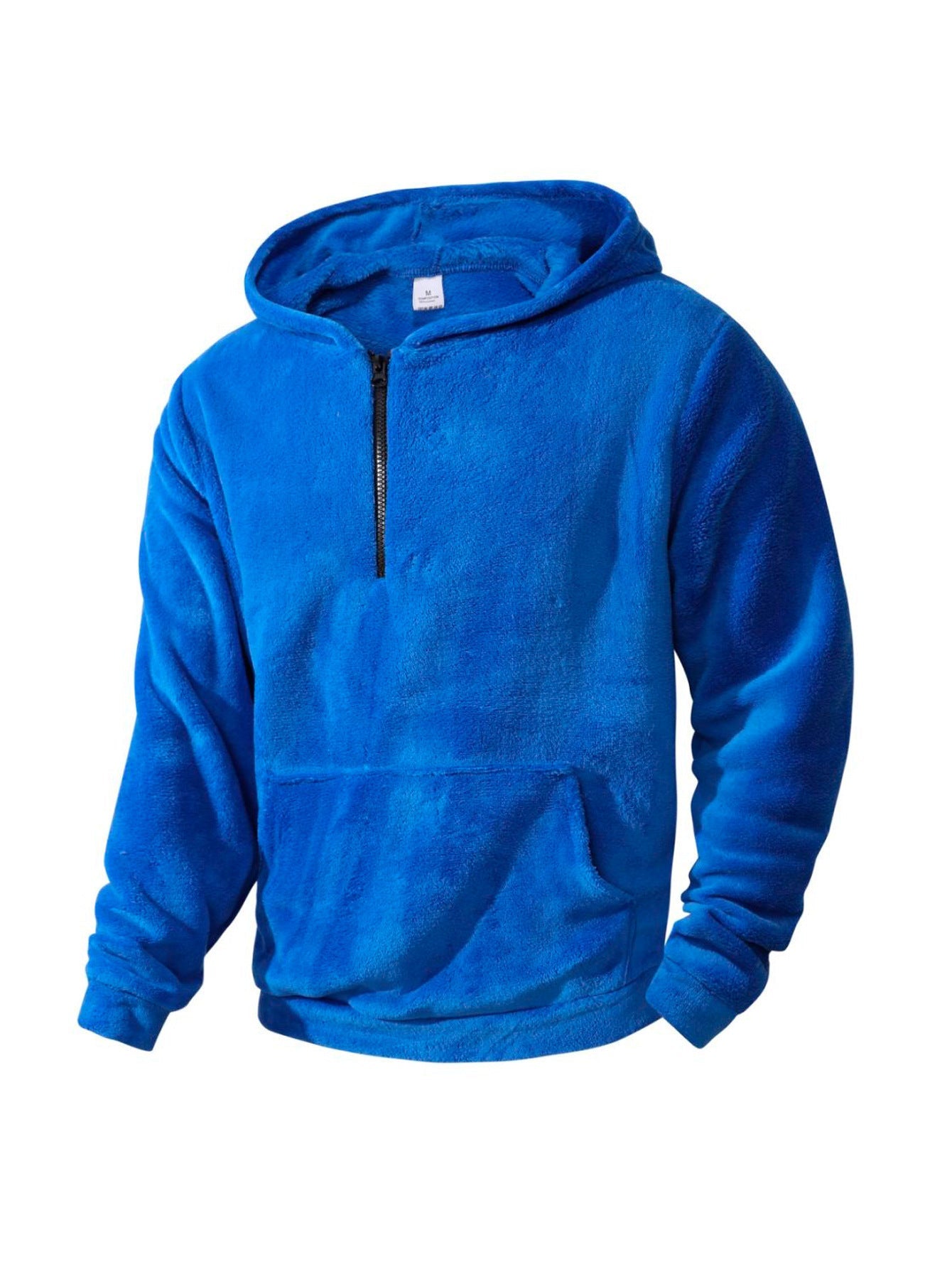 Sweat à capuche polaire homme demi-zip moderne